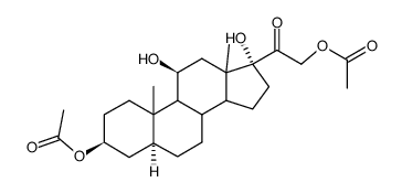 3β,11β,17,21-tetrahydroxy-5β-pregnan-20-one 3,21-Diacetate Structure