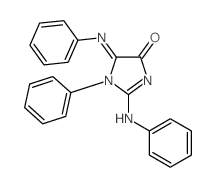 2-anilino-1-phenyl-5-phenylimino-imidazol-4-one结构式