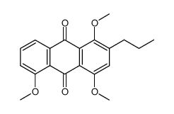 2-n-propyl-1,4,5-trimethoxyanthracene-9,10-dione结构式