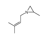 Aziridine, 2-methyl-1-(3-methyl-2-butenyl)- (9CI) Structure