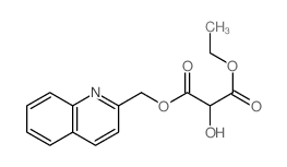 Propanedioic acid,2-hydroxy-, 1-ethyl 3-(2-quinolinylmethyl) ester Structure
