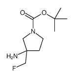 3-氨基-3-氟甲基吡咯烷-1-羧酸叔丁酯结构式