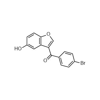 (4-溴苯基)(5-羟基苯并呋喃-3-基)甲酮结构式