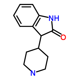 3-(4-Piperidinyl)-1,3-dihydro-2H-indol-2-one Structure