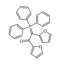 1,2-di(furan-2-yl)-2-(triphenyl-l5-phosphanylidene)ethan-1-one结构式