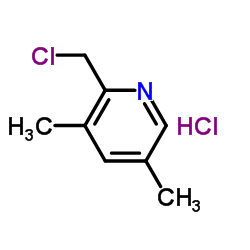 3,5-二甲基-2-氯甲基吡啶盐酸盐结构式