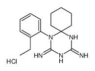 5-(2-ethylphenyl)-1,3,5-triazaspiro[5.5]undeca-1,3-diene-2,4-diamine,hydrochloride Structure