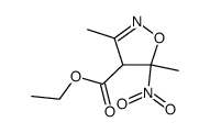 4-ethoxycarbonyl-3,5-dimethyl-5-nitro-2-isoxazoline结构式