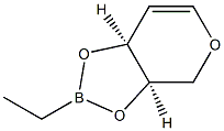 1,5-Anhydro-3-O,4-O-(ethylboranediyl)-2-deoxy-D-erythro-penta-1-enitol结构式