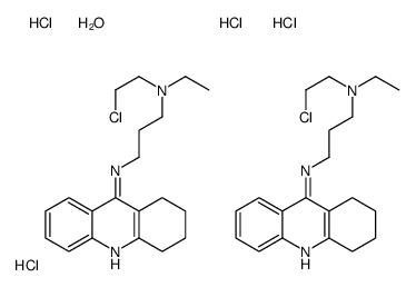 N'-(2-chloroethyl)-N'-ethyl-N-(1,2,3,4-tetrahydroacridin-9-yl)propane-1,3-diamine,hydrate,tetrahydrochloride结构式