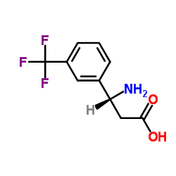(R)-3-氨基-3-(3-三氟甲基苯基)丙酸结构式