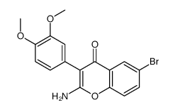 2-amino-6-bromo-3-(3,4-dimethoxyphenyl)chromen-4-one Structure