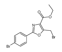 ethyl 5-(bromomethyl)-2-(4-bromophenyl)-1,3-oxazole-4-carboxylate Structure