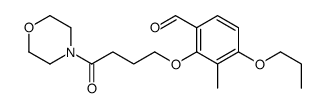 3-methyl-2-(4-morpholin-4-yl-4-oxobutoxy)-4-propoxybenzaldehyde结构式