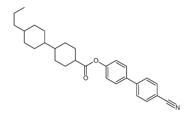 反-4-(4-丙基环己基)-1-环己烷甲酸-4-氰基-4’-联二苯基酯结构式
