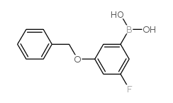 3-苄氧基-5-氟苯硼酸结构式