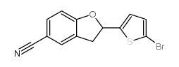 2-(5-溴-噻吩-2-基)-2,3-二氢苯并呋喃-5-甲腈结构式