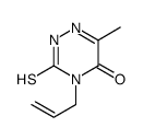 6-methyl-4-prop-2-enyl-3-sulfanylidene-2H-1,2,4-triazin-5-one结构式
