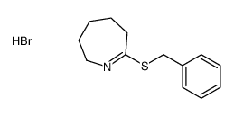 7-benzylsulfanyl-3,4,5,6-tetrahydro-2H-azepine,hydrobromide结构式