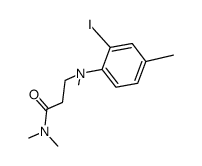 3-[N-(2-iodo-4-methylphenyl)-N-methylamino]-N,N-dimethylpropanamide结构式