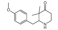 2-(4-甲氧基-苄基)-3,3-二甲基-哌啶-4-酮结构式