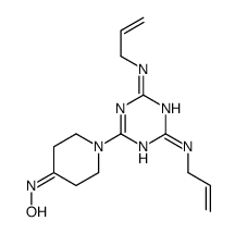 N-[1-[4,6-bis(prop-2-enylamino)-1,3,5-triazin-2-yl]piperidin-4-ylidene]hydroxylamine结构式