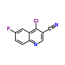 4-氯-6-氟-喹啉-3-甲腈结构式