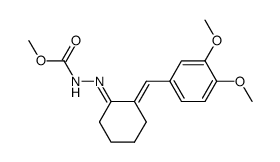 N-(methoxycarbonyl)-N'-[2-(3',4'-dimethoxyphenylmethylene)-cyclohexylidene]-hydrazine Structure