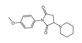 1-(4-methoxyphenyl)-3-piperidin-1-ylpyrrolidine-2,5-dione结构式