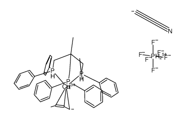 [(1,1,1-tris(diphenylphosphinomethyl)ethane)Co(III)(η3-crotyl)(CN)][PF6] Structure