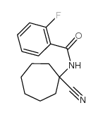 N-(1-氰基环庚基)-2-氟苯甲酰胺结构式