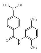 (4-((2,5-二甲基苯基)氨基羰基)苯基)硼酸结构式