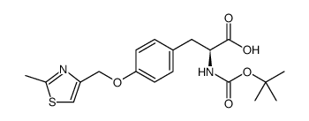 L-Tyrosine, N-[(1,1-dimethylethoxy)carbonyl]-O-[(2-methyl-4-thiazolyl)methyl] Structure