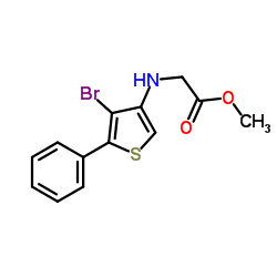 Methyl N-(4-bromo-5-phenyl-3-thienyl)glycinate Structure