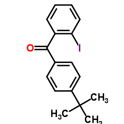 (2-Iodophenyl)[4-(2-methyl-2-propanyl)phenyl]methanone Structure