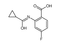 2-(环丙甲酰氨基)-4-氟苯甲酸结构式