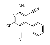 2-氨基-6-氯-4-苯基-吡啶-3,5-二甲腈结构式