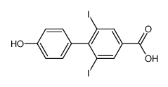 4'-hydroxy-2,6-diiodo-biphenyl-4-carboxylic acid结构式