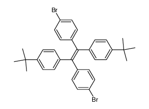 1,2-bis(4-bromophenyl)-1,2-bis(4-tert-butylphenyl)ethene结构式