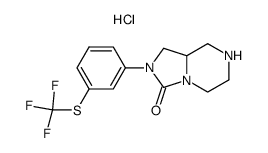 2-{3-[(Trifluoromethyl)thio]phenyl}hexahydroimidazo[1,5-a]pyrazin-3(2H)-one hydrochloride Structure