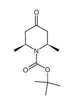 cis-2,6-Dimethyl-4-oxo-piperidine-1-carboxylic acid tert-butyl ester structure