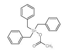 Acetic acid,tris(phenylmethyl)stannyl ester Structure