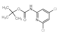 4,6-二氯吡啶-2-氨基甲酸叔丁酯结构式
