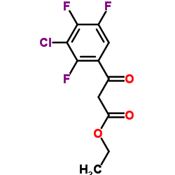 3-氯-245-三氟苯甲酰乙酸乙酯 (西他沙星中间体)结构式