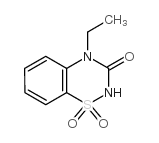 4-乙基-2H-1,2,4-苯并噻二嗪-3(4H)-酮-1,1-二氧化物结构式