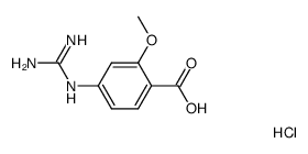 4-{[amino(imino)methyl]amino}-2-methoxybenzoic acid hydrochloride结构式