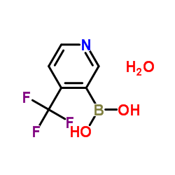 4-(trifluoromethyl)pyridine-3-boronic acid hydrate structure