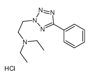 N,N-diethyl-2-(5-phenyltetrazol-2-yl)ethanamine,hydrochloride结构式