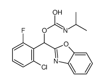 [1,3-benzoxazol-2-yl-(2-chloro-6-fluorophenyl)methyl] N-propan-2-ylcarbamate结构式