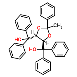 (+)-4,5-双[羟基(二苯基)甲基]-2-甲基-2-苯基-1,3-二氧戊环结构式